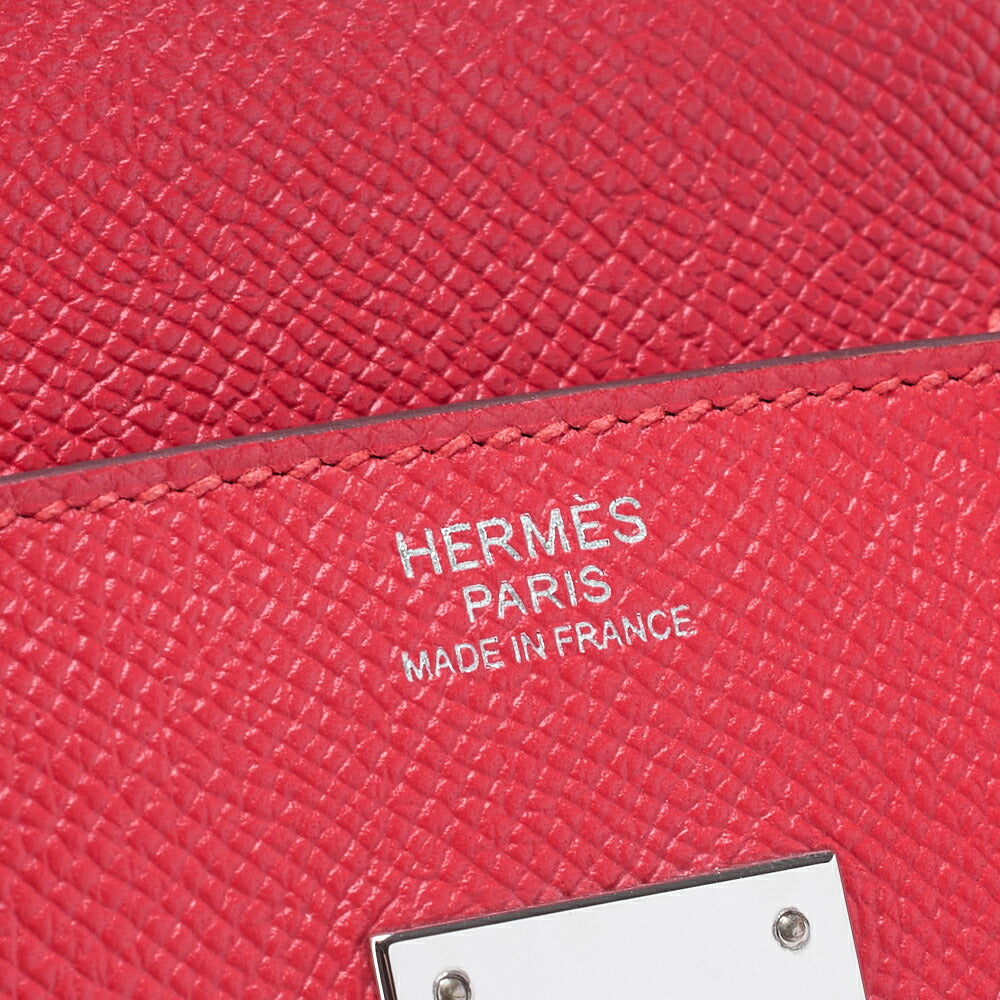 HERMES Birkin 30 Tote Bag, Vaux Epson, Rouge Casaque, Silver-Tone Hardware, Pre-Owned - Vintage La Charme