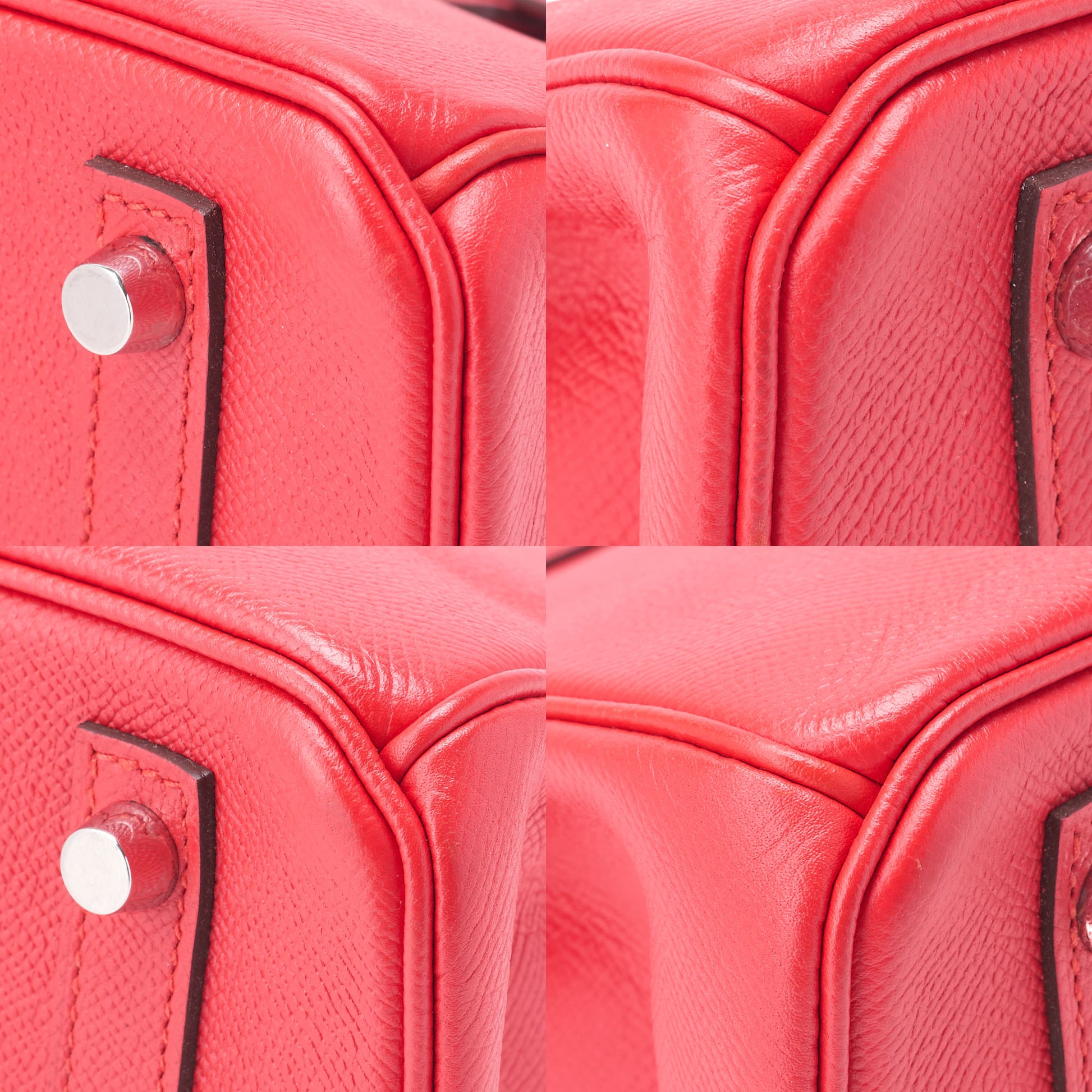 HERMES Birkin 30 Tote Bag, Vaux Epson, Rouge Casaque, Silver-Tone Hardware, Pre-Owned - Vintage La Charme