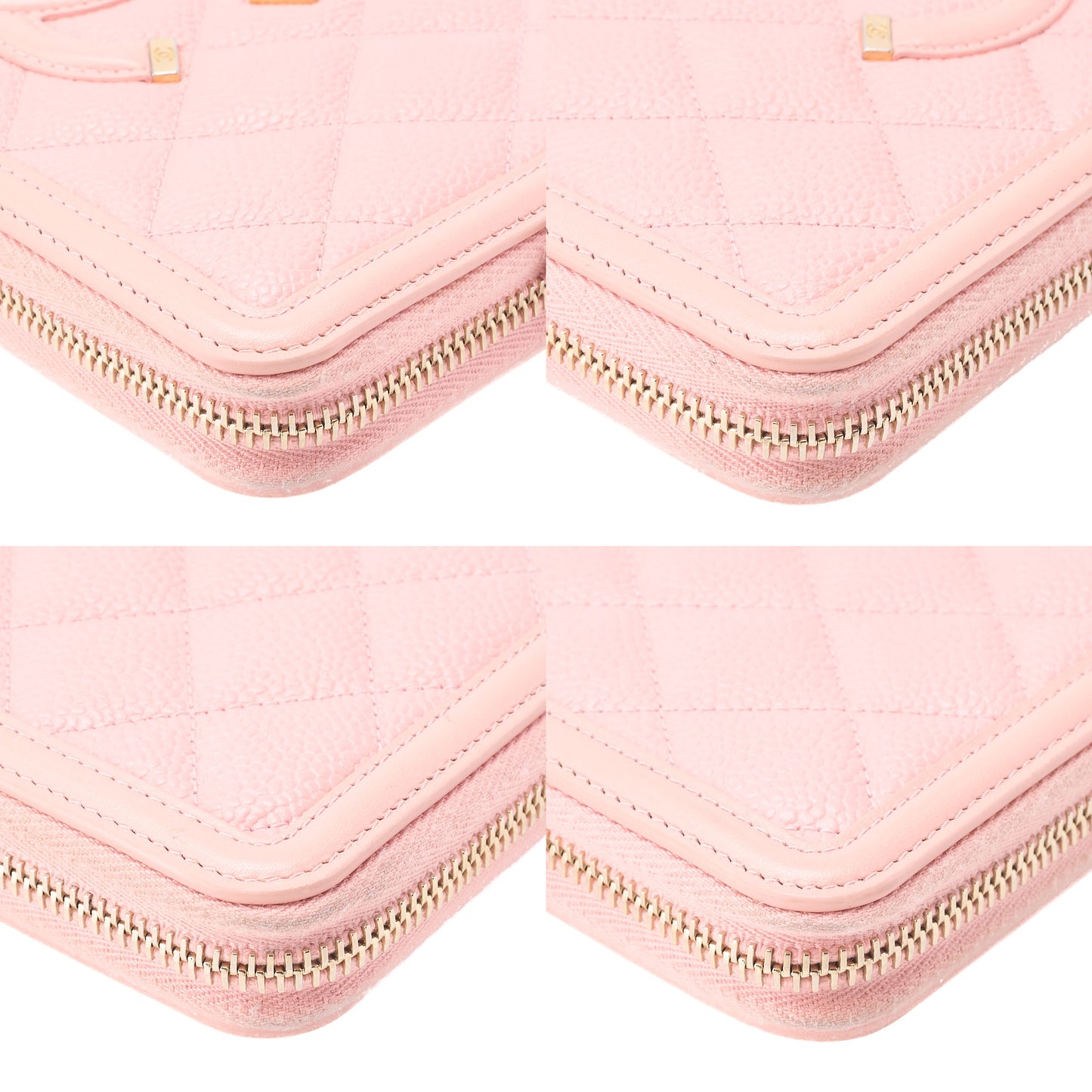 CHANEL Long Wallet, Matelasse CC Filigree, Caviar Skin, Pink, Gold-Tone Hardware, Pre-Owned - Vintage La Charme