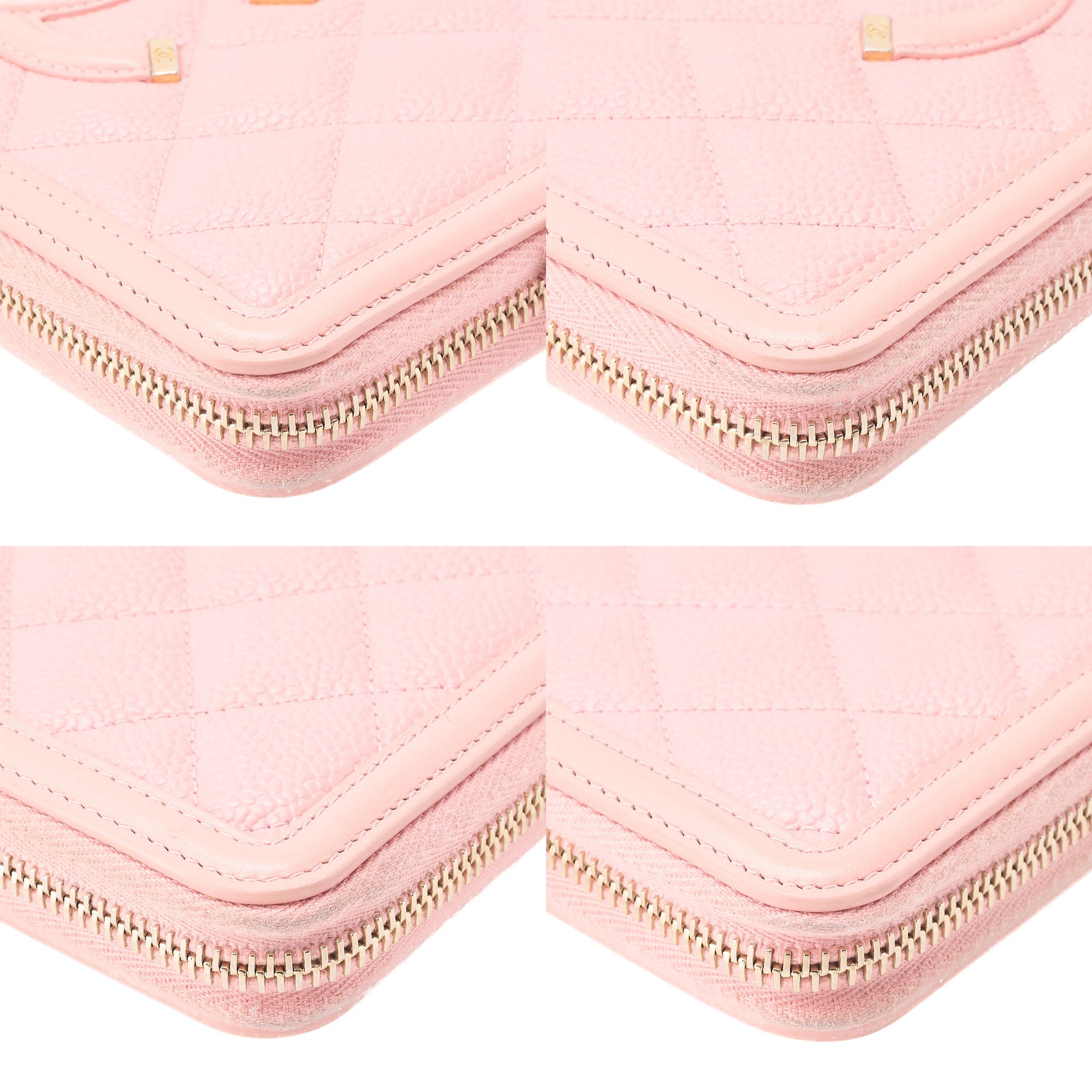 CHANEL Long Wallet, Matelasse CC Filigree, Caviar Skin, Pink, Gold-Tone Hardware, Pre-Owned - Vintage La Charme