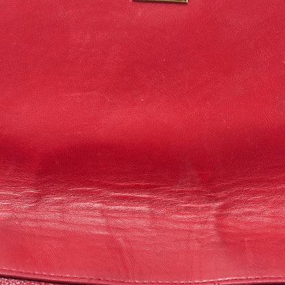 CHANEL Shoulder Backpack Bag Matelasse Outside Flap Turn Lock Lambskin Red Gold-Tone Hardware Pre-Owned - Vintage La Charme