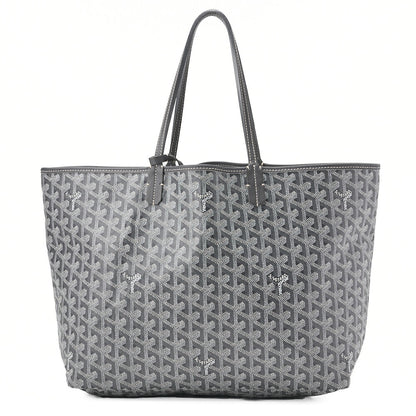 Goyard Saint Louis PM Tote Bag Coated Canvas Gray Silver-Tone Hardware Pre-Owned - Vintage La Charme