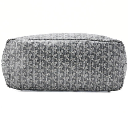 Goyard Saint Louis PM Tote Bag Coated Canvas Gray Silver-Tone Hardware Pre-Owned - Vintage La Charme