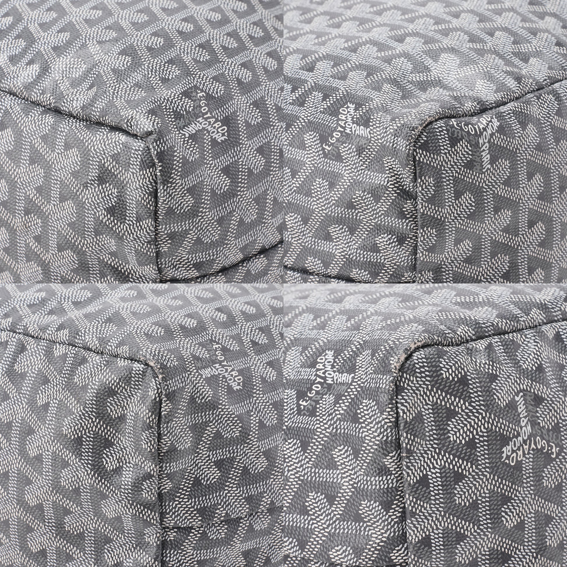 Goyard Saint Louis PM Tote Bag Coated Canvas Gray Silver-Tone Hardware Pre-Owned - Vintage La Charme