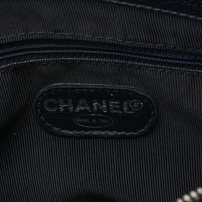 CHANEL Shoulder Bag, Matelasse, Caviar Skin, Navy, Silver-Tone Hardware, Pre-Owned - Vintage La Charme