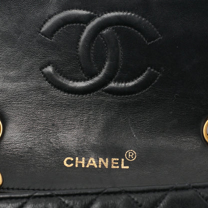 CHANEL Chain Shoulder Bag Mini Matelasse Lambskin Black Gold-Tone Hardware Pre-Owned - Vintage La Charme