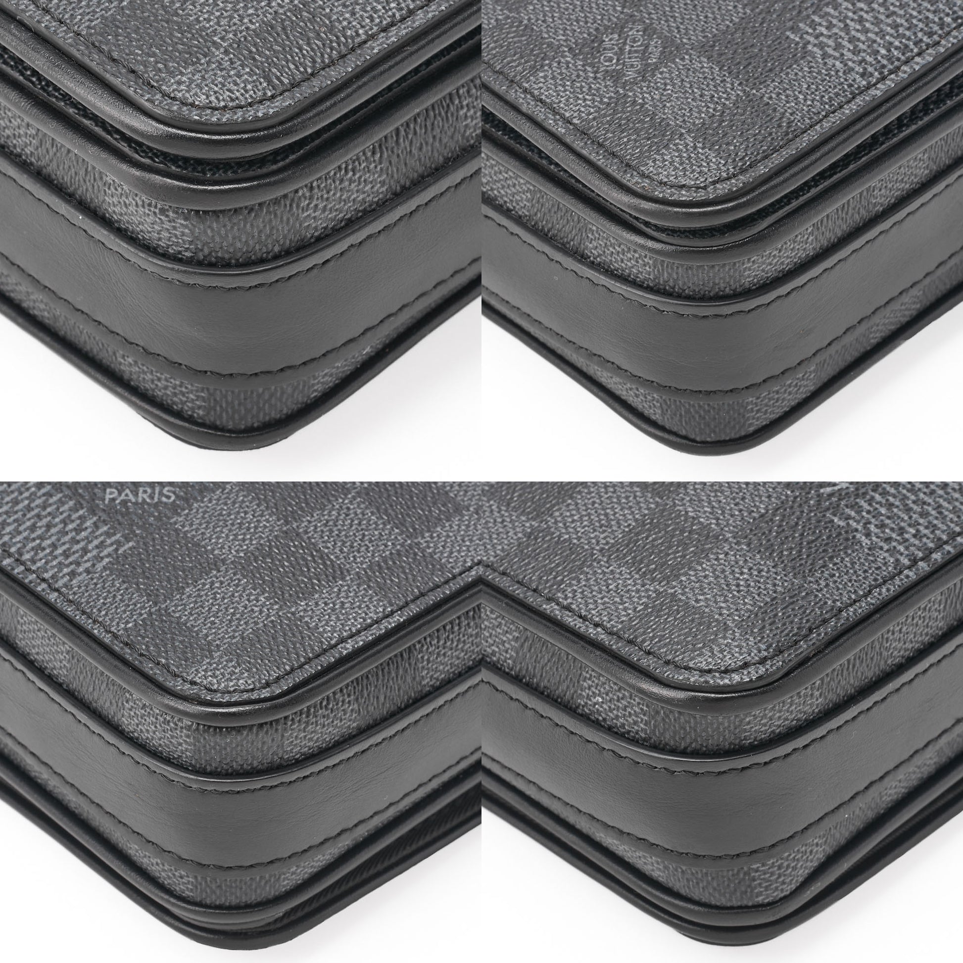 Louis Vuitton Shoulder Bag, Damier Grafitte, Black, Silver-Tone Hardware, Pre-Owned - Vintage La Charme