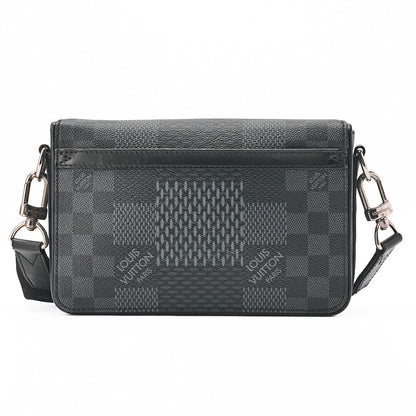 Louis Vuitton Shoulder Bag, Damier Grafitte, Black, Silver-Tone Hardware, Pre-Owned - Vintage La Charme
