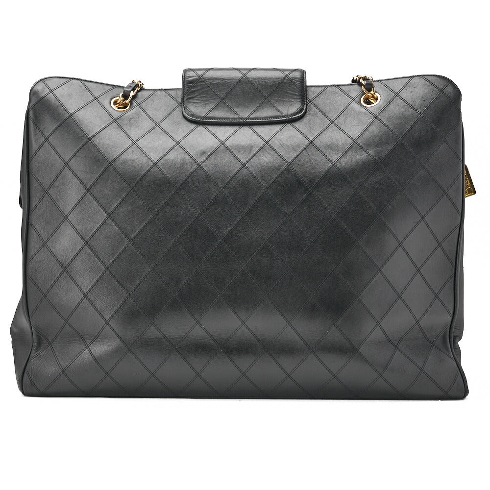 Chanel Shoulder Bag Supermodel Matelasse Bicolore Lambskin Black Gold-Tone Hardware Pre-Owned - Vintage La Charme