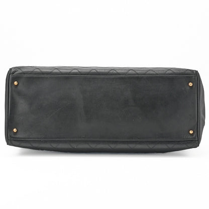 Chanel Shoulder Bag Supermodel Matelasse Bicolore Lambskin Black Gold-Tone Hardware Pre-Owned - Vintage La Charme