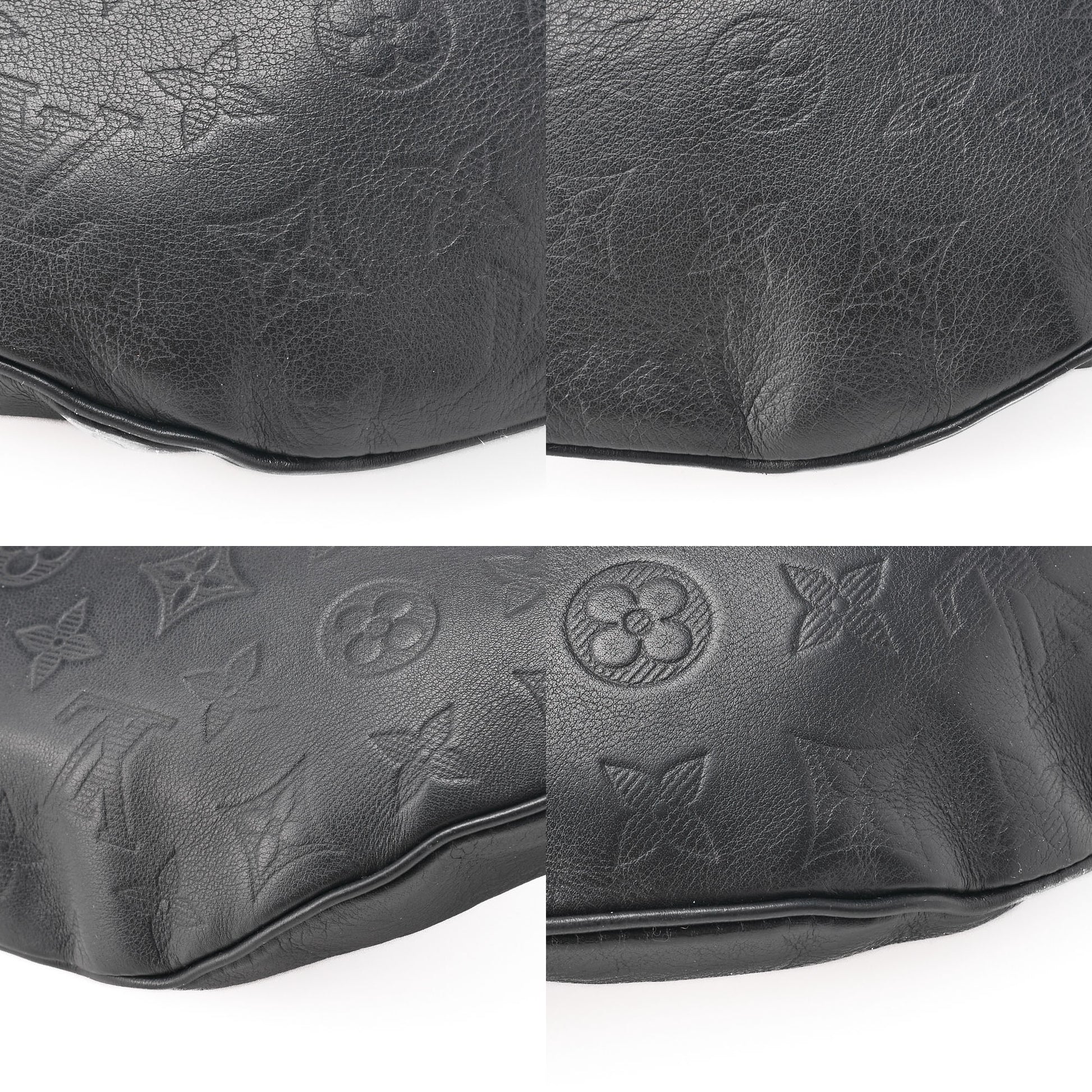Louis Vuitton Shoulder Backpack Bag Monogram Shadow Black Noir Silver-Tone Hardware Pre-Owned - Vintage La Charme