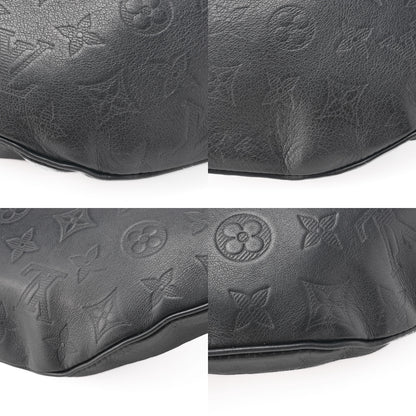 Louis Vuitton Shoulder Backpack Bag Monogram Shadow Black Noir Silver-Tone Hardware Pre-Owned - Vintage La Charme