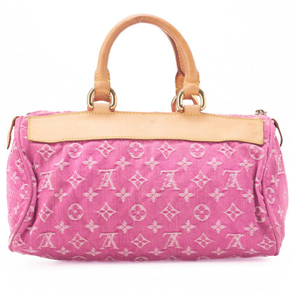 Louis Vuitton Handbag, Neo Speedy, Monogram Denim, Pink, Gold-Tone Hardware, Pre-Owned - Vintage La Charme