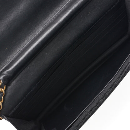 CHANEL Boy Chanel Matelasse Chain Wallet Caviar Skin Black Gold-Tone Hardware Pre-Owned - Vintage La Charme