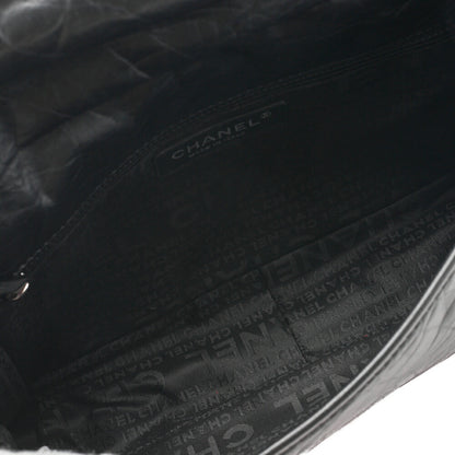 CHANEL Shoulder Bag Matelasse Calfskin Black Silver-Tone Hardware Pre-Owned - Vintage La Charme