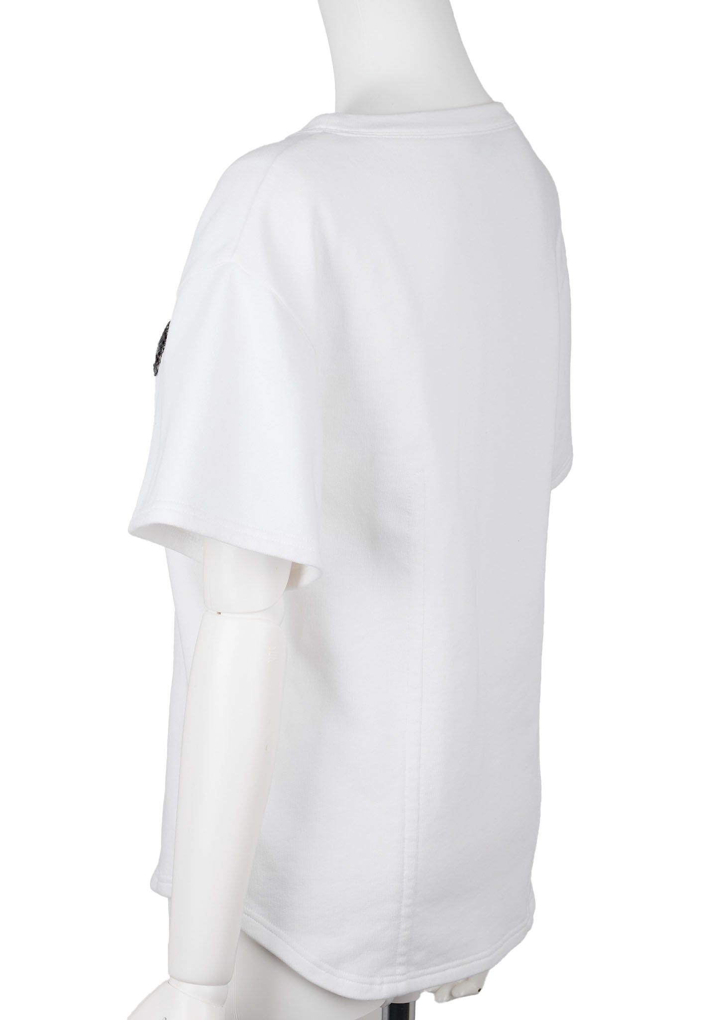 CHANEL T-Shirt, Short Sleeve, Cut-and-Sew, Cotton, White, Pre-Owned - Vintage La Charme