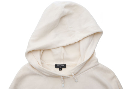 CHANEL Hoodie, Cashmere, Ivory, Gold-Tone Hardware, Pre-Owned - Vintage La Charme