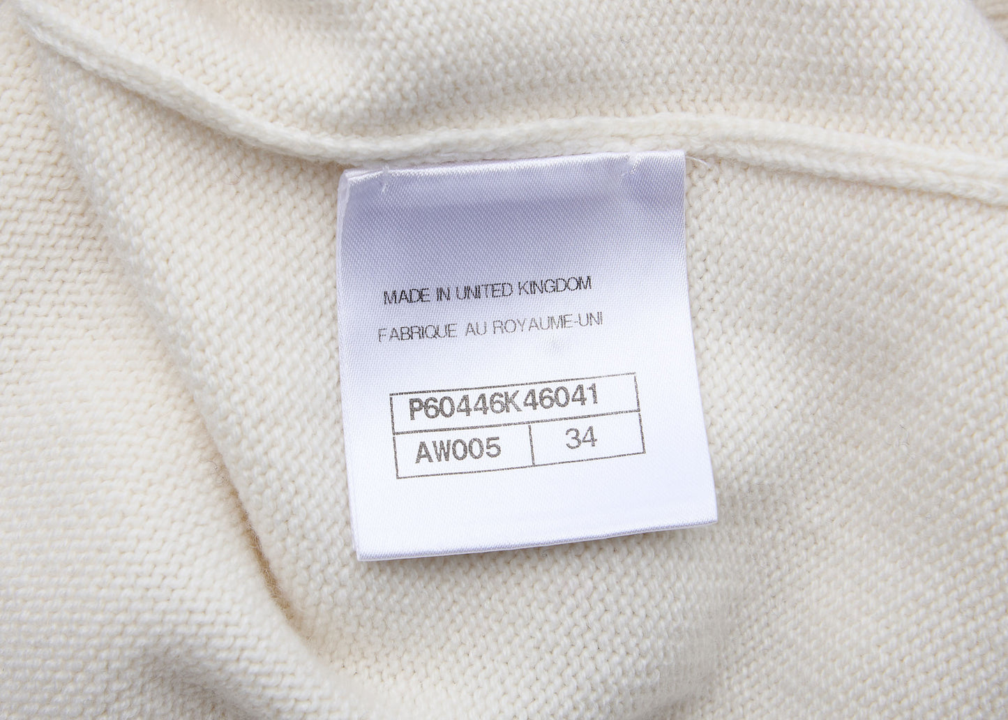CHANEL Hoodie, Cashmere, Ivory, Gold-Tone Hardware, Pre-Owned - Vintage La Charme