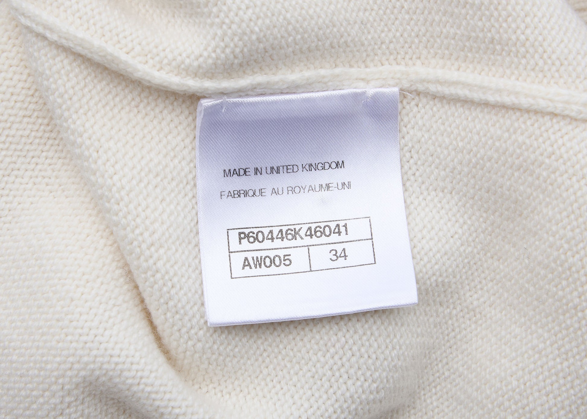 CHANEL Hoodie, Cashmere, Ivory, Gold-Tone Hardware, Pre-Owned - Vintage La Charme