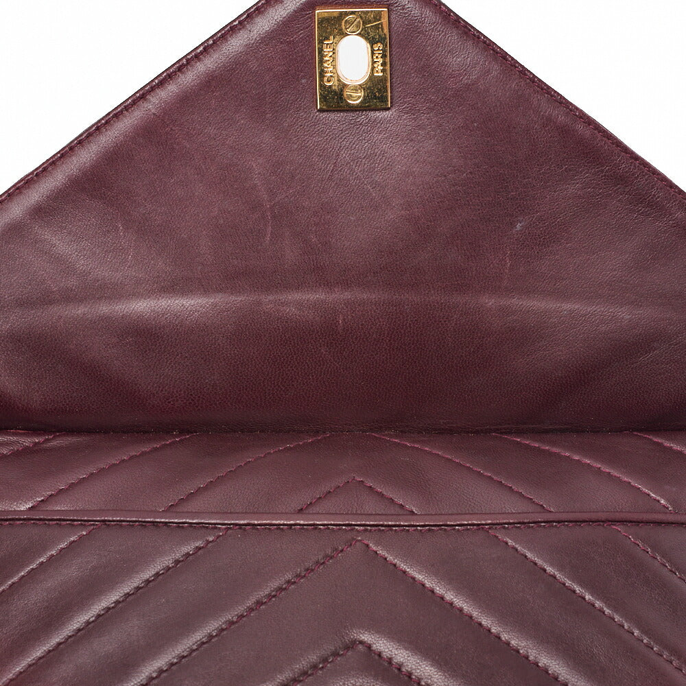 CHANEL Shoulder Bag, V-Stitch Coco Mark, Bijou Chain, Lambskin, Bolt, Gold-Tone Hardware, Pre-Owned - Vintage La Charme