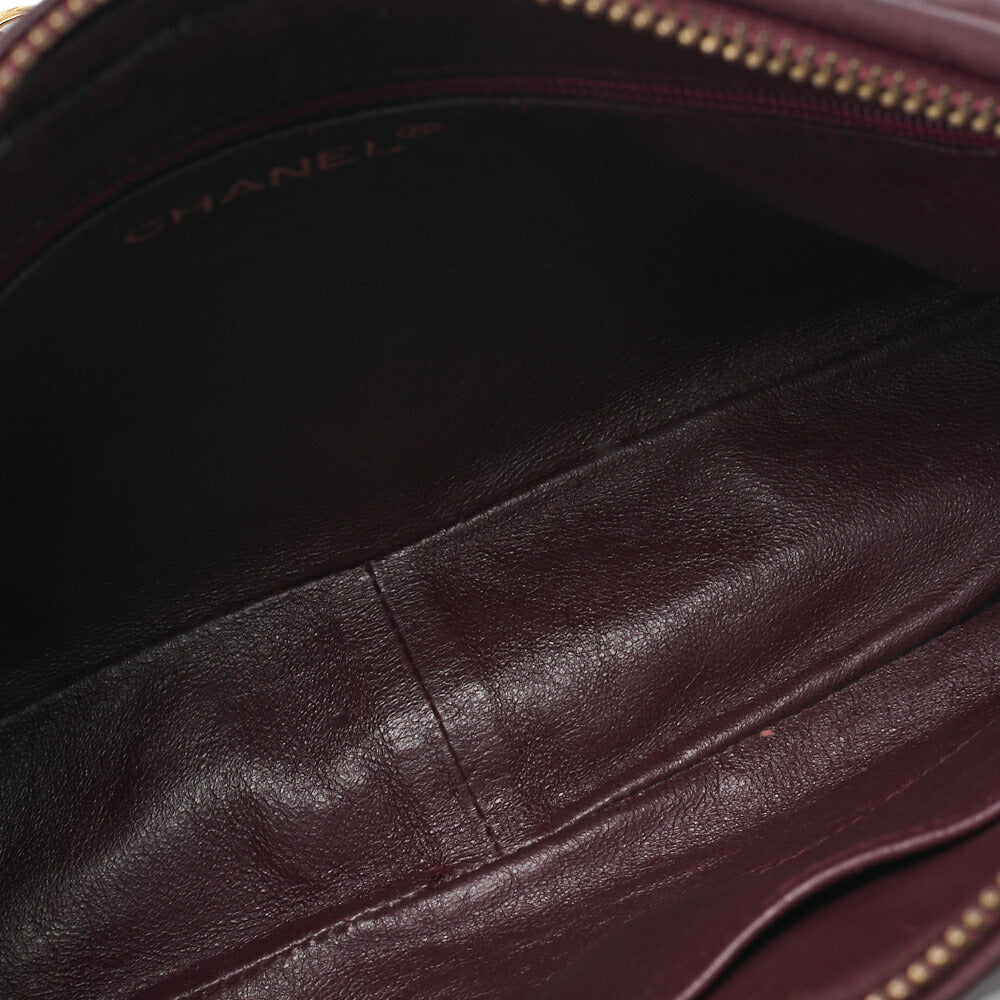 CHANEL Shoulder Bag, V-Stitch Coco Mark, Bijou Chain, Lambskin, Bolt, Gold-Tone Hardware, Pre-Owned - Vintage La Charme