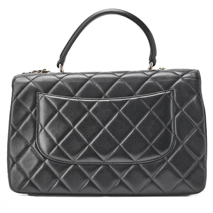CHANEL Shoulder Bag, Matelasse, 2WAY, Lambskin, Black, Gold-Tone Hardware, Pre-Owned - Vintage La Charme