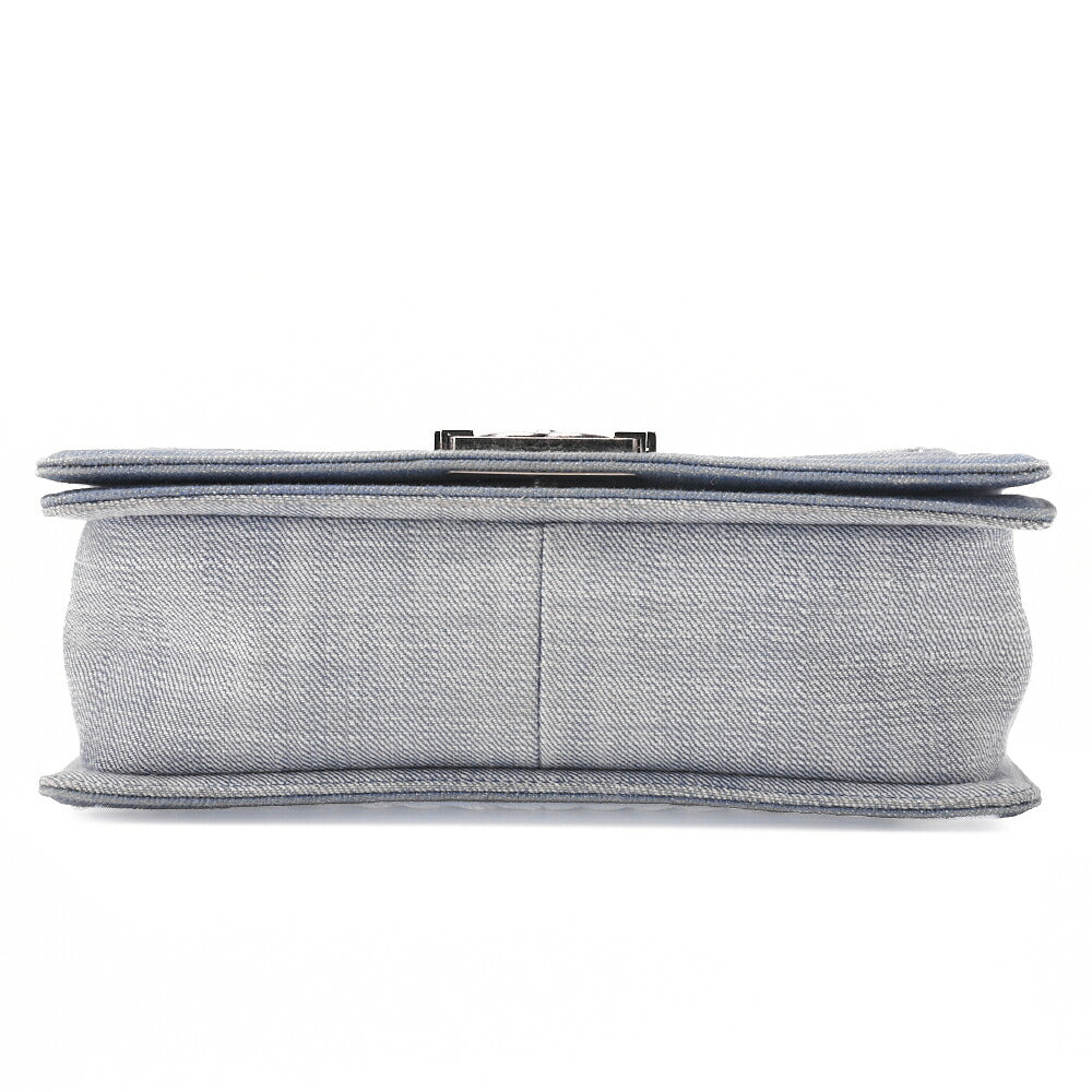 CHANEL Shoulder Bag, Boy Chanel V Stitch, Denim, Silver-Tone Hardware, Pre-Owned - Vintage La Charme