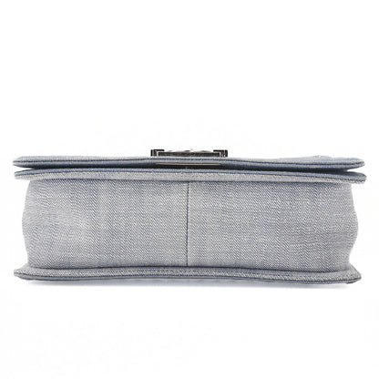 CHANEL Shoulder Bag, Boy Chanel V Stitch, Denim, Silver-Tone Hardware, Pre-Owned - Vintage La Charme