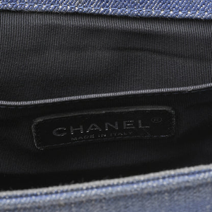 CHANEL Shoulder Bag, Boy Chanel V Stitch, Denim, Silver-Tone Hardware, Pre-Owned - Vintage La Charme
