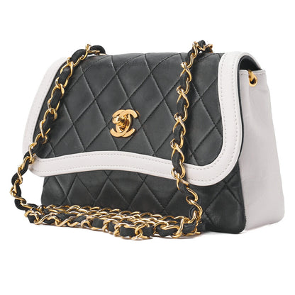CHANEL Mini Shoulder Bag Matelasse Bicolor Lambskin Black Gold-Tone Hardware Pre-Owned - Vintage La Charme