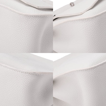 HERMES Gypsiere 34 Shoulder Bag, Tryon Clemence, White, Silver-Tone Hardware, Pre-Owned - Vintage La Charme