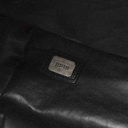 Chanel Shoulder Bag Supermodel Coco Mark Deca Coco Double Chain Shoulder Caviar Skin Black Gold-Tone Hardware Pre-Owned - Vintage La Charme