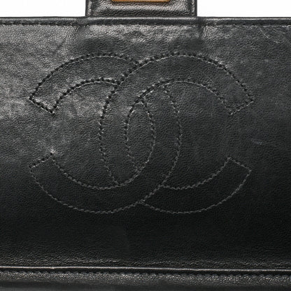 CHANEL Shoulder Bag, Matelasse Push Lock Chain Shoulder, Lambskin, Black, Gold-Tone Hardware, Pre-Owned - Vintage La Charme
