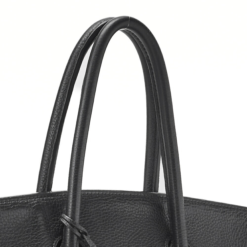 HERMES Birkin 35 Handbag, Togo, Black, Silver-Tone Hardware, Pre-Owned - Vintage La Charme
