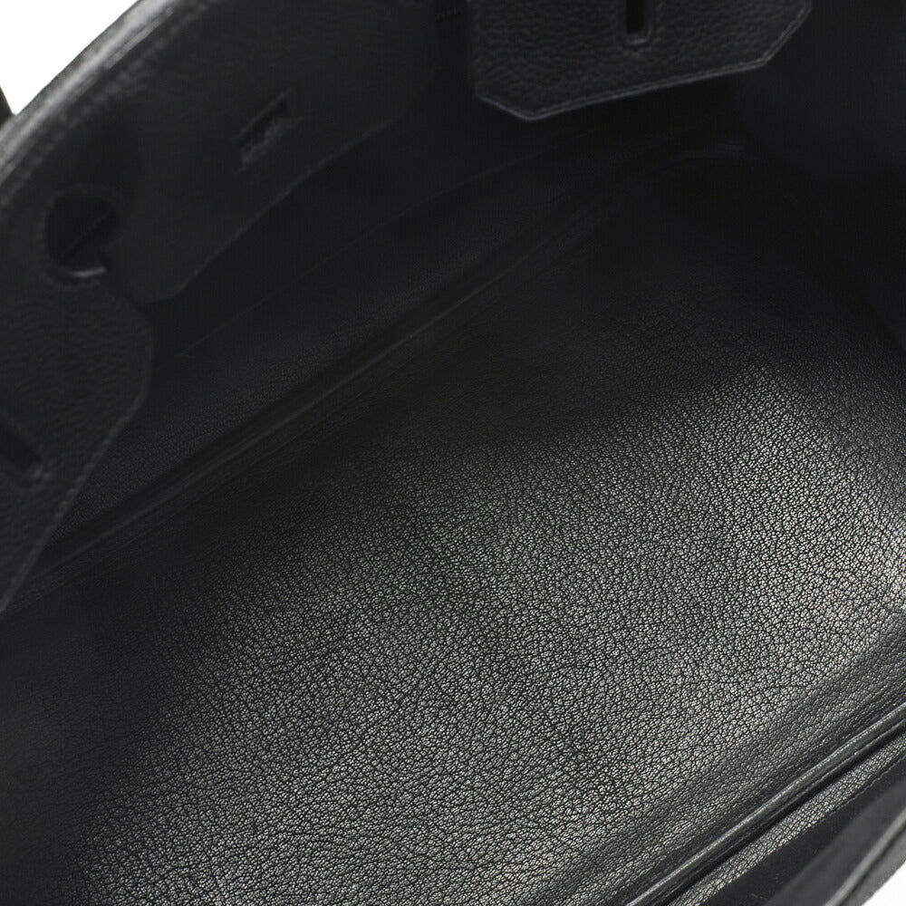 HERMES Birkin 35 Handbag, Togo, Black, Silver-Tone Hardware, Pre-Owned - Vintage La Charme