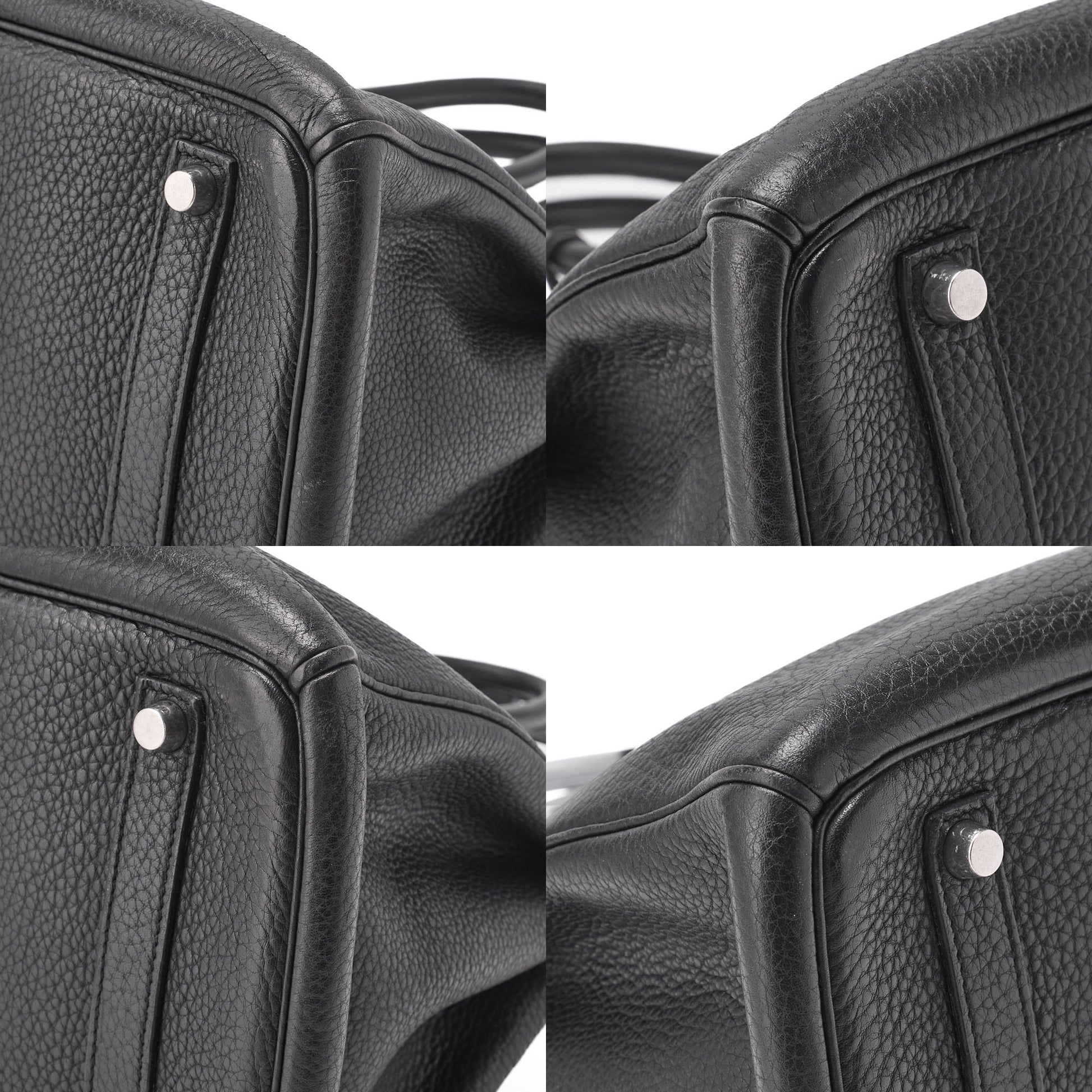 HERMES Birkin 35 Handbag, Togo, Black, Silver-Tone Hardware, Pre-Owned - Vintage La Charme