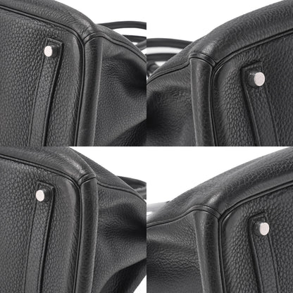 HERMES Birkin 35 Handbag, Togo, Black, Silver-Tone Hardware, Pre-Owned - Vintage La Charme