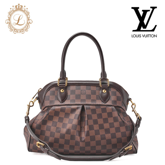 Louis Vuitton Tote Bag Damier Trevi PM Canvas Brown Gold-Tone Hardware Pre-Owned - Vintage La Charme