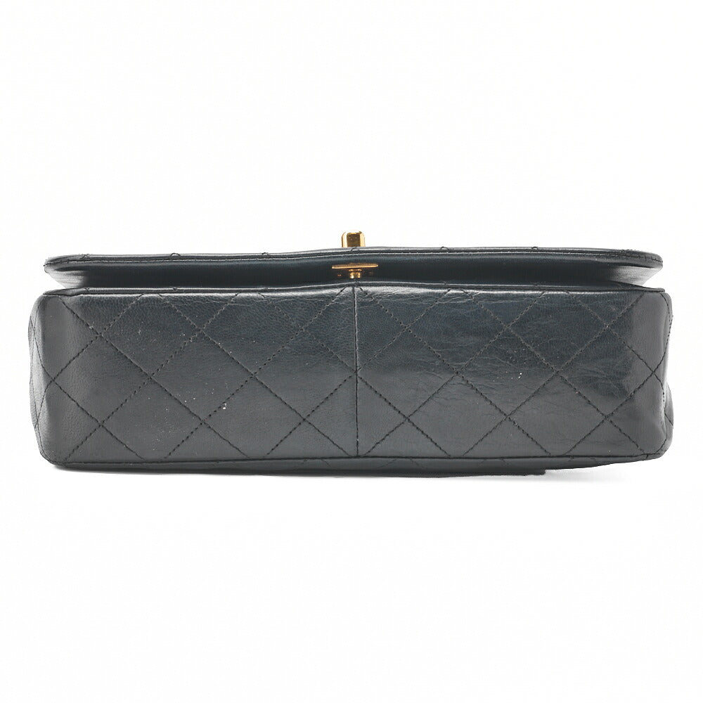 CHANEL Shoulder Bag Matelasse Lambskin Black Gold-Tone Hardware Pre-Owned - Vintage La Charme