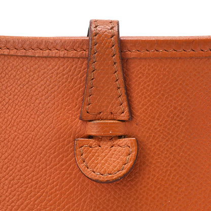 HERMES Evelyn TPM Shoulder Bag Epson Orange Silver-Tone Hardware Pre-Owned - Vintage La Charme