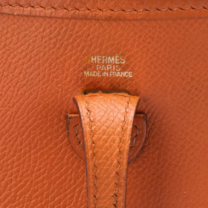 HERMES Evelyn TPM Shoulder Bag Epson Orange Silver-Tone Hardware Pre-Owned - Vintage La Charme