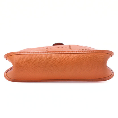 HERMES Evelyn TPM Shoulder Bag Epson Orange Silver-Tone Hardware Pre-Owned - Vintage La Charme