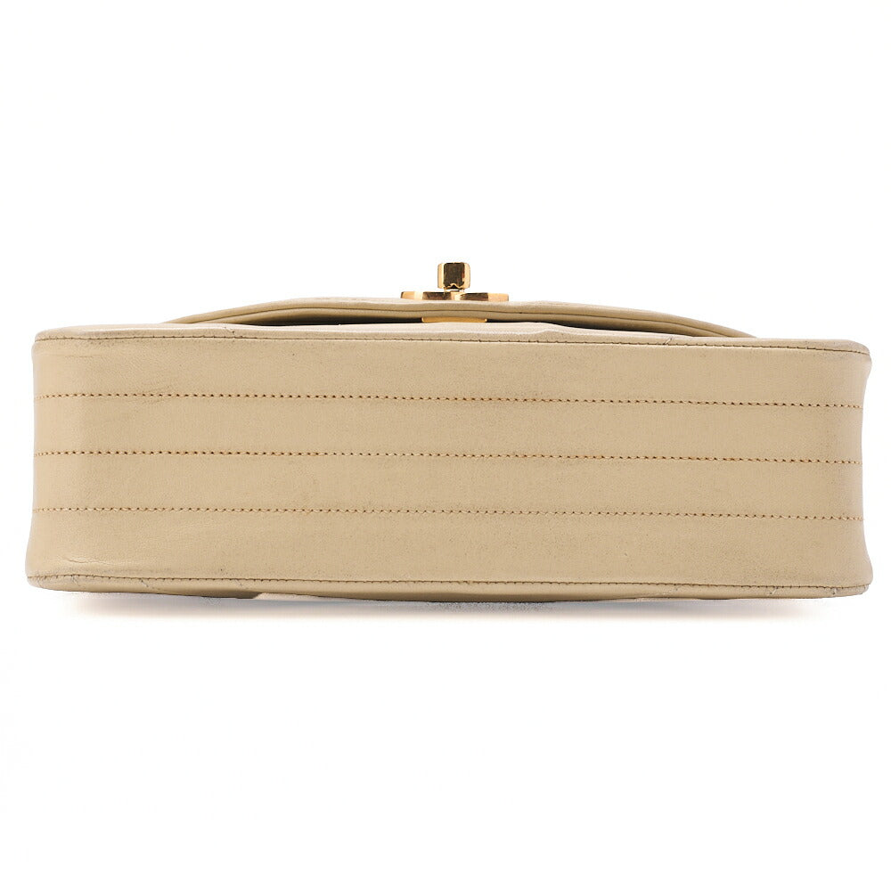 CHANEL Shoulder Bag Matelasse Border Stitch Chain Shoulder Lambskin Beige Gold-Tone Hardware Pre-Owned - Vintage La Charme