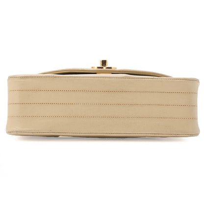 CHANEL Shoulder Bag Matelasse Border Stitch Chain Shoulder Lambskin Beige Gold-Tone Hardware Pre-Owned - Vintage La Charme