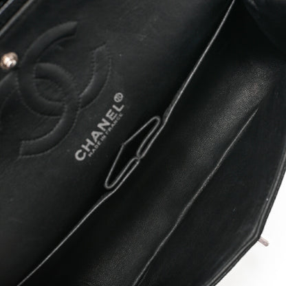 CHANEL Shoulder Bag, Matelasse Turn Lock Double Flap 23, Caviar Skin, Black, Silver-Tone Hardware, Pre-Owned - Vintage La Charme