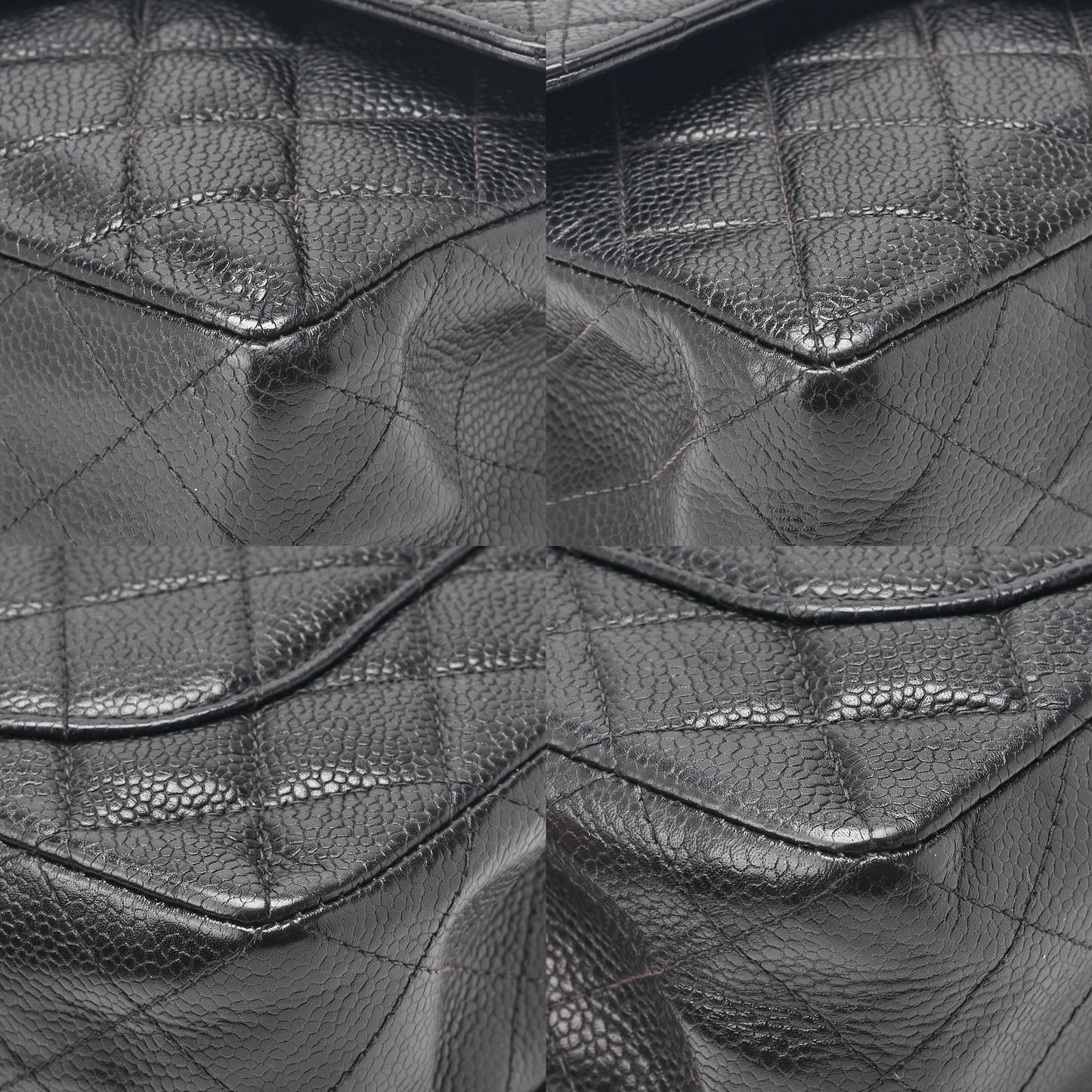 CHANEL Shoulder Bag, Matelasse Turn Lock Double Flap 23, Caviar Skin, Black, Silver-Tone Hardware, Pre-Owned - Vintage La Charme
