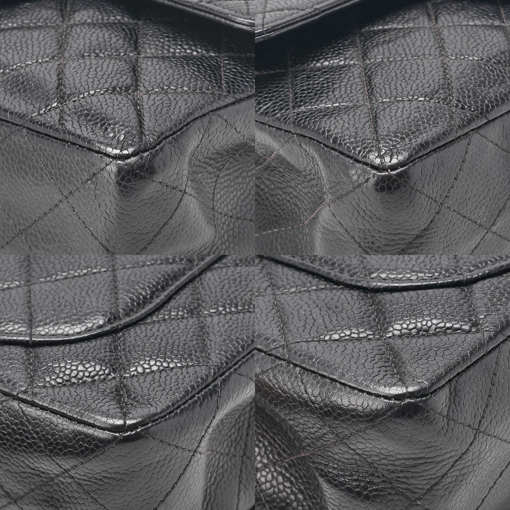 CHANEL Shoulder Bag, Matelasse Turn Lock Double Flap 23, Caviar Skin, Black, Silver-Tone Hardware, Pre-Owned - Vintage La Charme