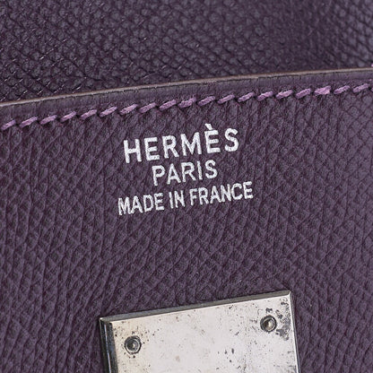 HERMES Birkin 35 Handbag Tote Bag Epson Raisin Silva Metal Fittings Gold-Tone Hardware Pre-Owned - Vintage La Charme