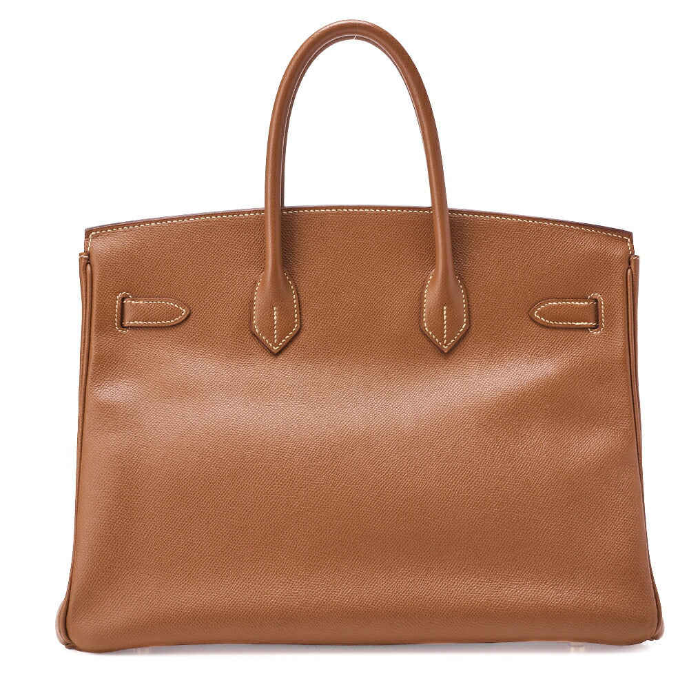 HERMES Birkin 35 Handbag Kushbel Gold Gold-Tone Hardware Pre-Owned - Vintage La Charme
