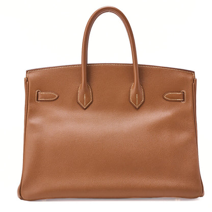 HERMES Birkin 35 Handbag Kushbel Gold Gold-Tone Hardware Pre-Owned - Vintage La Charme
